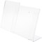 Plymor Clear Acrylic Slanted-Back Countertop Sign Holder with Pocket for 8.5" x 11" Sheets, 11" H x 18.375" W x 5.75" D